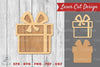 Christmas Gift Box Laser Cut Decoration Clipart Bundle