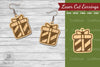 Christmas Gift Box Laser Cut Earrings Clipart Bundle