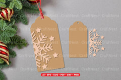 Christmas Gift Tag Laser Cut SVG Bundle - CraftNest - Digital Crafting and Art