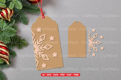 Christmas Gift Tag Laser Cut SVG Bundle - CraftNest - Digital Crafting and Art