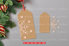 Christmas Gift Tag Laser Cut SVG Bundle - Clipart Bundle - CraftNest - Digital Crafting and Art