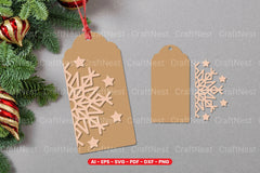 Christmas Gift Tag Laser Cut SVG Bundle - CraftNest - Digital Crafting and Art