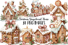 Christmas Gingerbread House Clipart Bundle - CraftNest - Digital Crafting and Art