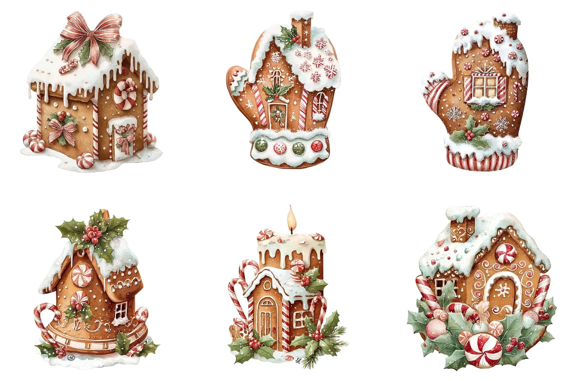 Christmas Gingerbread House Clipart Bundle - CraftNest - Digital Crafting and Art