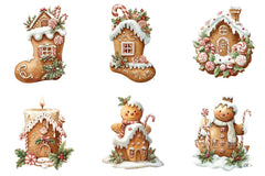 Christmas Gingerbread House Clipart Bundle - CraftNest - Digital Crafting and Art