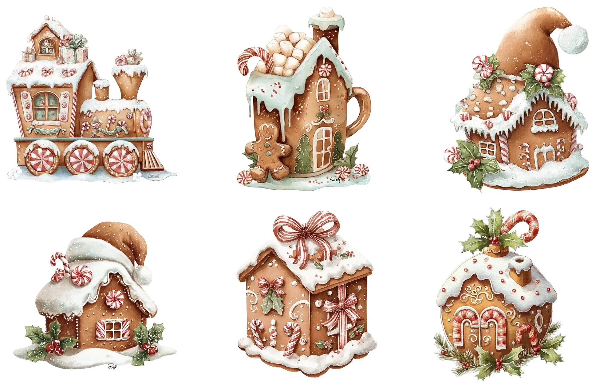 Christmas Gingerbread House Clipart Bundle - CraftNest - Digital Crafting and Art