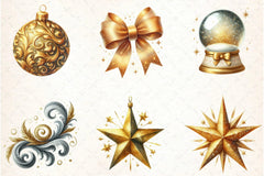 Christmas Glitter & Shimmer Clipart Bundle - CraftNest - Digital Crafting and Art