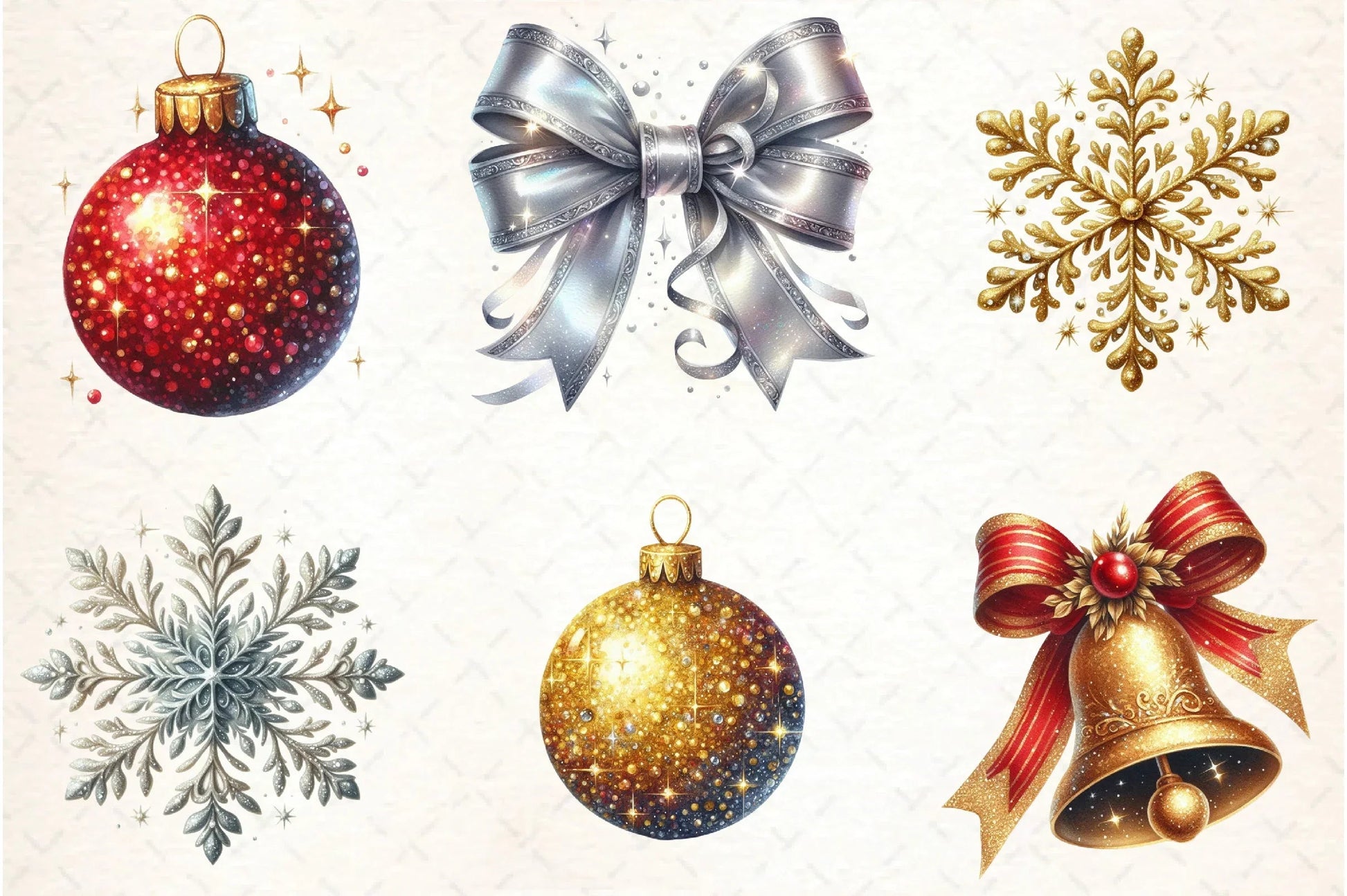 Christmas Glitter & Shimmer Clipart Bundle - CraftNest - Digital Crafting and Art