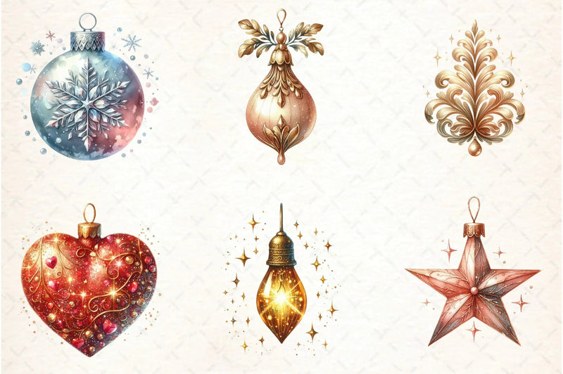 Christmas Glitter & Shimmer Clipart Bundle - CraftNest - Digital Crafting and Art