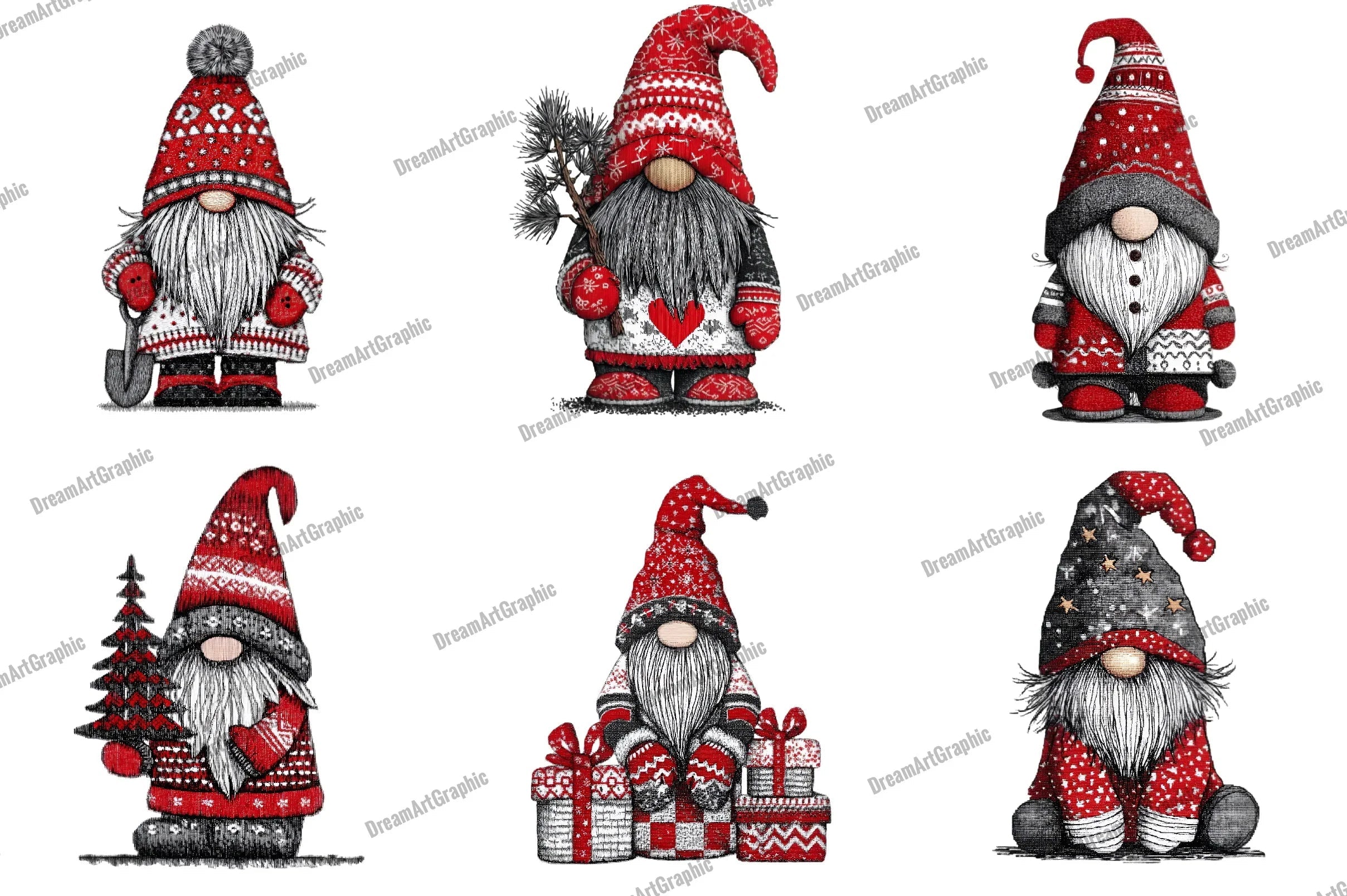 Christmas Gnome Embroidery Design Bundle - CraftNest - Digital Crafting and Art
