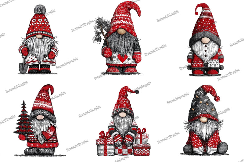 Christmas Gnome Embroidery Design Bundle - CraftNest - Digital Crafting and Art