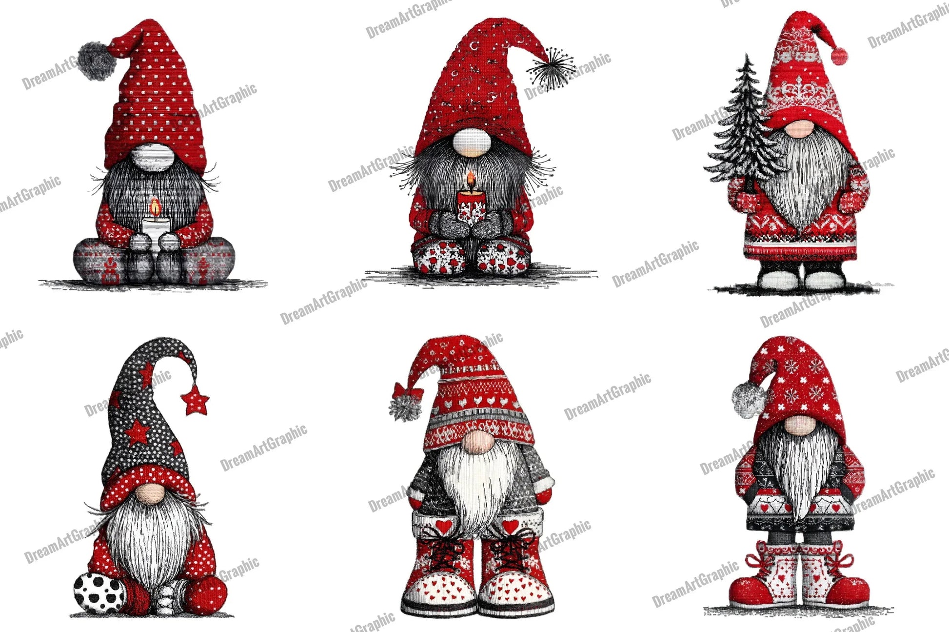 Christmas Gnome Embroidery Design Bundle - CraftNest - Digital Crafting and Art