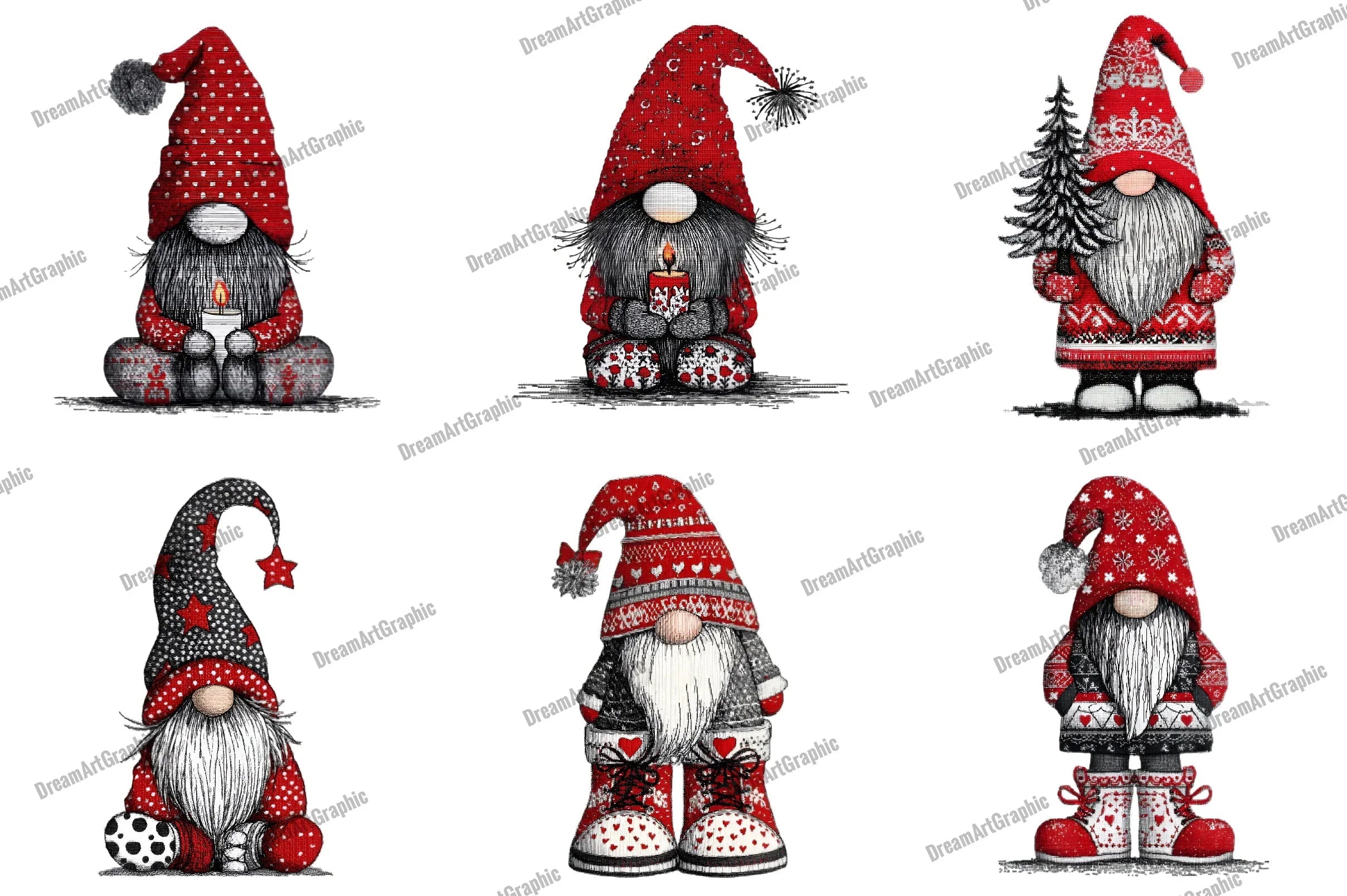 Christmas Gnome Embroidery Design Bundle - CraftNest - Digital Crafting and Art