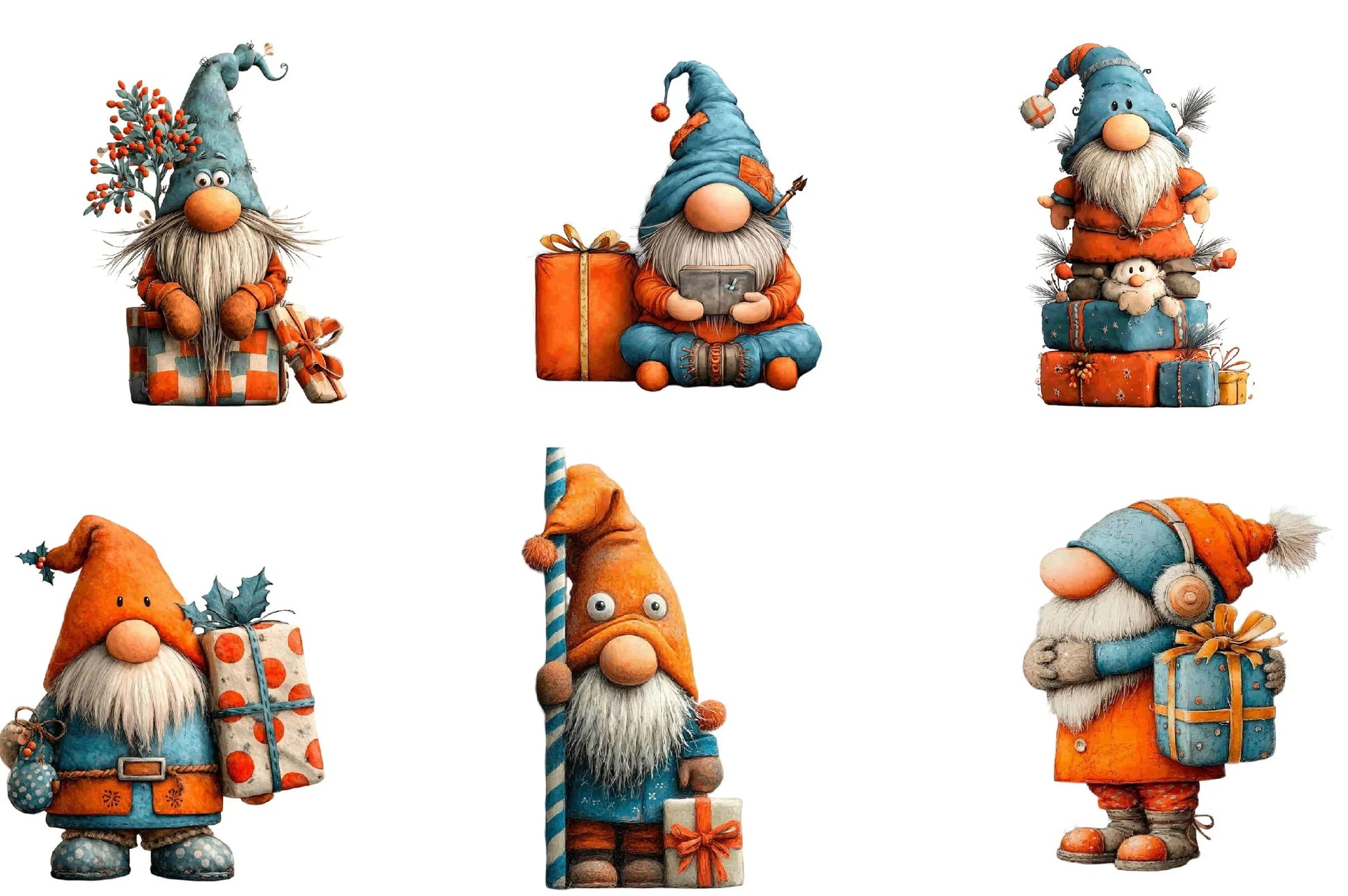 Christmas Gnome Gift Box Clipart Bundle - CraftNest - Digital Crafting and Art