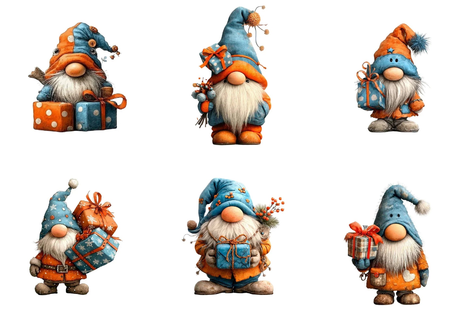 Christmas Gnome Gift Box Clipart Bundle - CraftNest - Digital Crafting and Art
