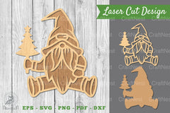 Christmas Gnome Laser Cut Decoration Clipart Bundle - CraftNest - Digital Crafting and Art