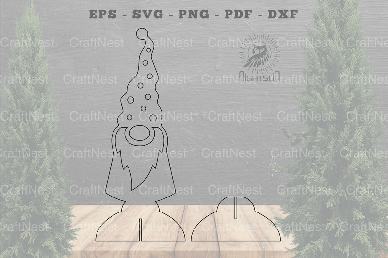 Christmas Gnome Laser Cut Home Decor Clipart Bundle - CraftNest - Digital Crafting and Art
