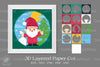 Christmas Gnome Layered Paper Cut Clipart Bundle
