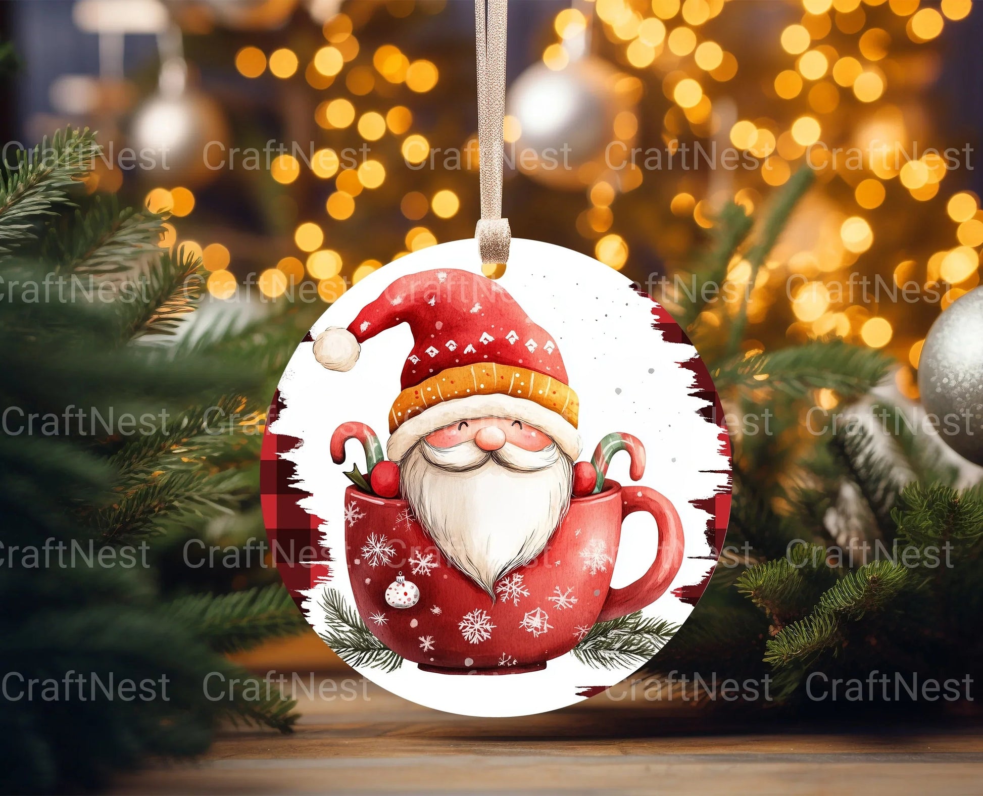 Christmas Gnome Ornament Clipart Bundle - CraftNest - Digital Crafting and Art