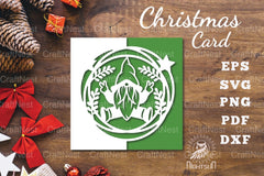 Christmas Gnome Papercut Card SVG Bundle - CraftNest - Digital Crafting and Art