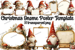 Christmas Gnome Poster Template Clipart Bundle - CraftNest - Digital Crafting and Art