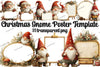 Christmas Gnome Poster Template Clipart Bundle