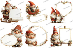 Christmas Gnome Poster Template Clipart Bundle - CraftNest - Digital Crafting and Art