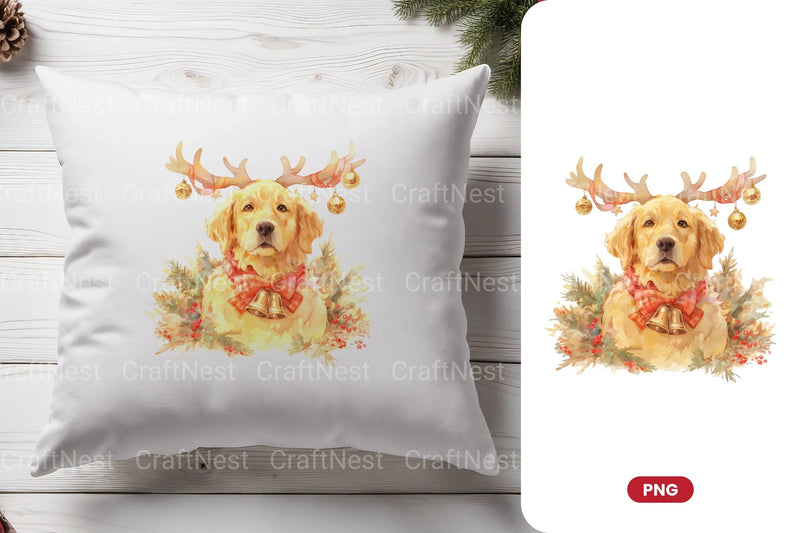 Christmas Golden Retriever Clipart Bundle - CraftNest - Digital Crafting and Art