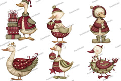 Christmas Goose Clipart Bundle - CraftNest - Digital Crafting and Art
