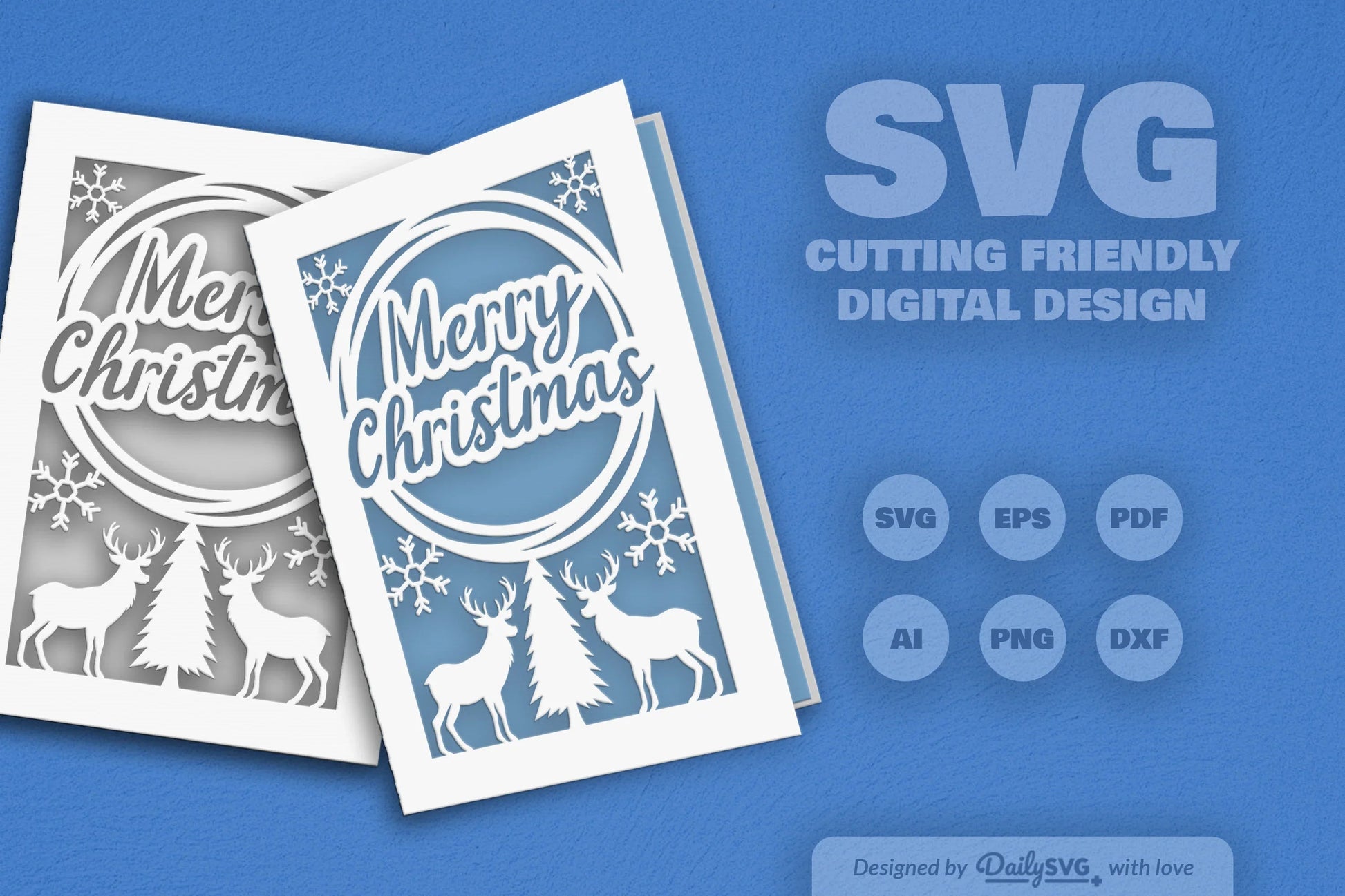 Christmas Greeting Card Clipart - Daily SVG Bundles - CraftNest - Digital Crafting and Art