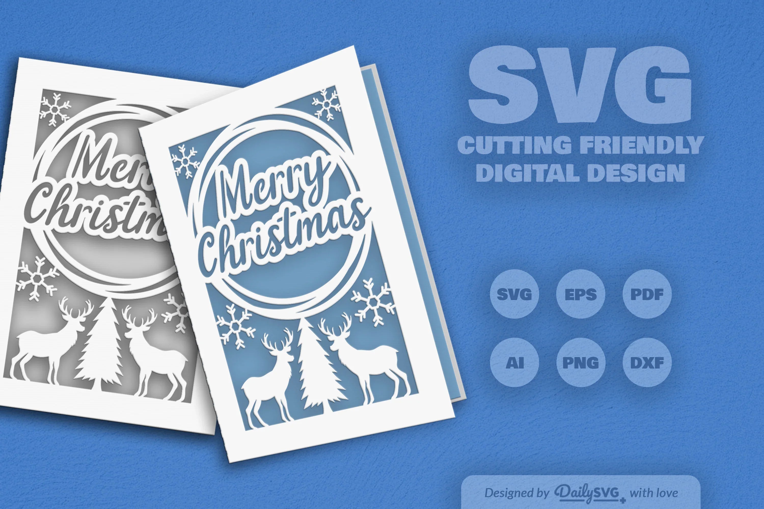 Christmas Greeting Card Clipart - Daily SVG Bundles - CraftNest - Digital Crafting and Art