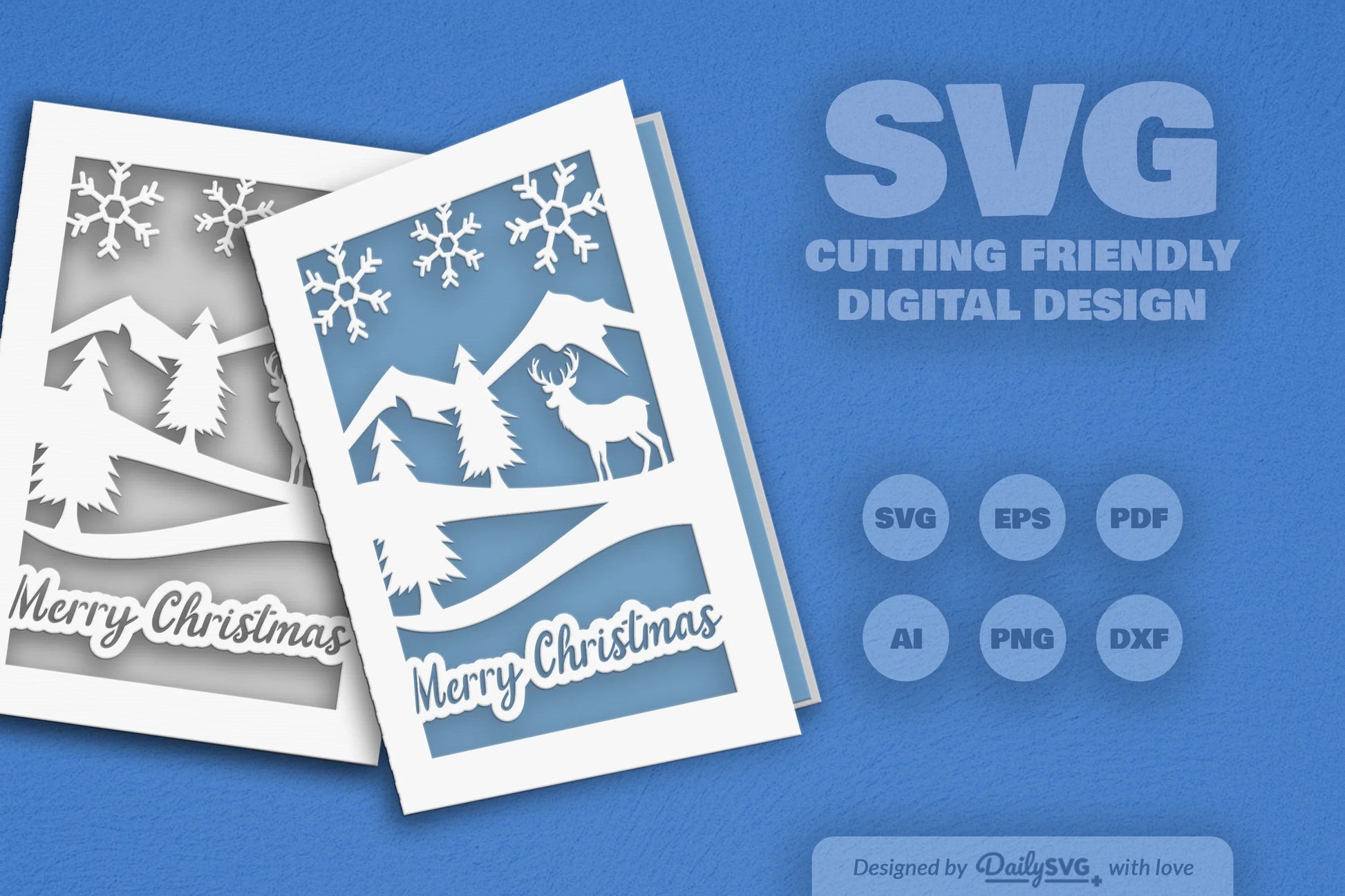 Christmas Greeting Card Clipart - Daily SVG Bundles - CraftNest - Digital Crafting and Art