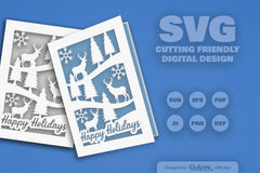 Christmas Greeting Card Clipart - Daily SVG Bundles - CraftNest - Digital Crafting and Art