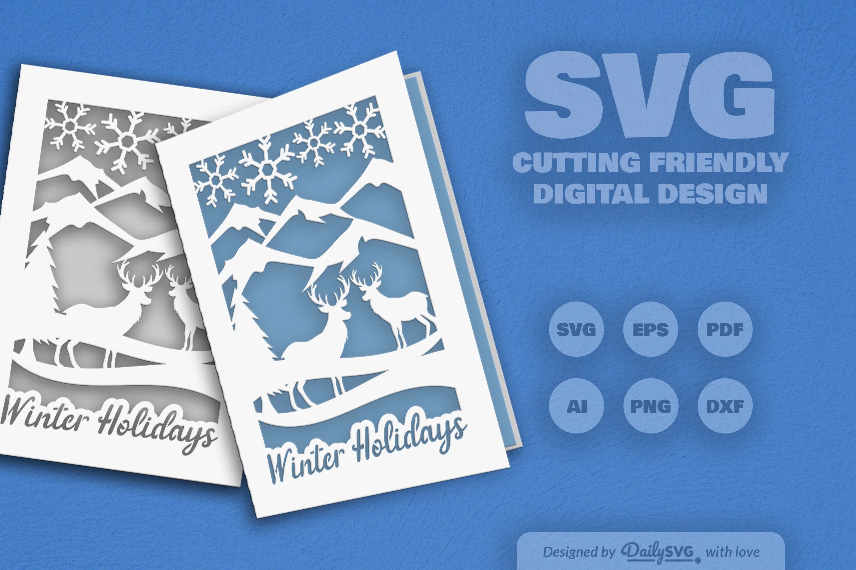 Christmas Greeting Card Clipart - Daily SVG Bundles - CraftNest - Digital Crafting and Art