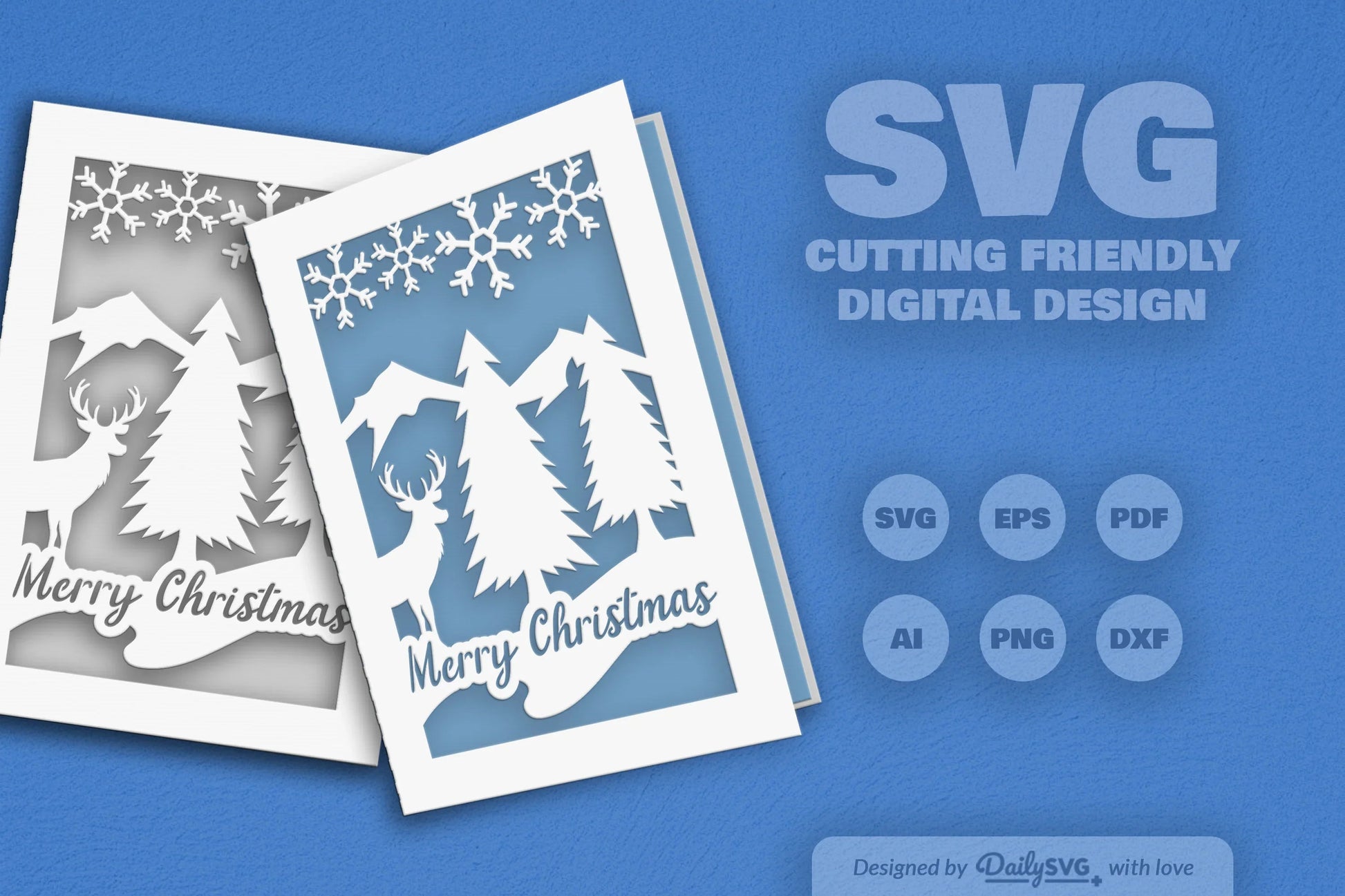 Christmas Greeting Card Clipart - Daily SVG Bundles - CraftNest - Digital Crafting and Art