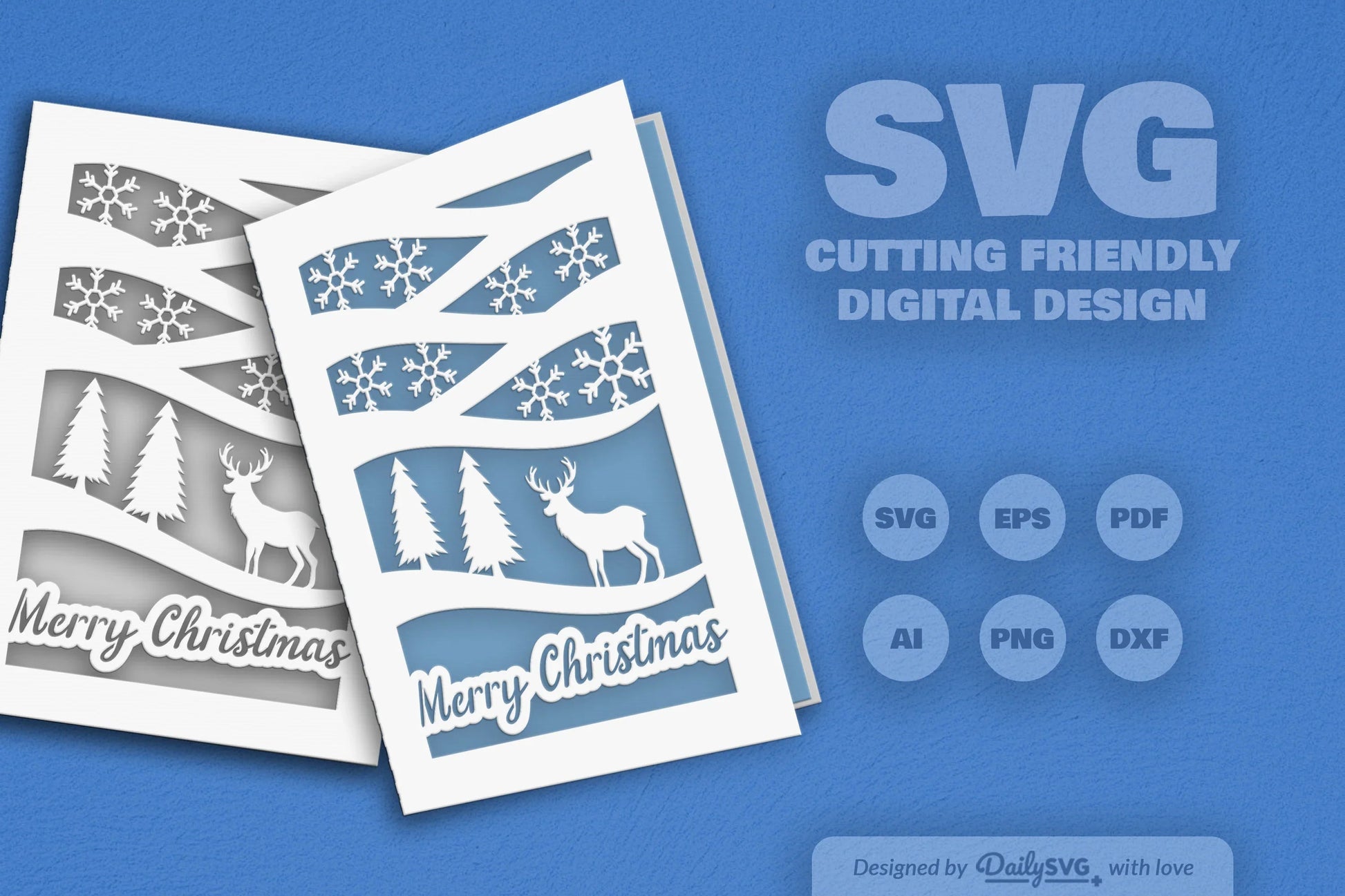 Christmas Greeting Card Clipart - Daily SVG Bundles - CraftNest - Digital Crafting and Art