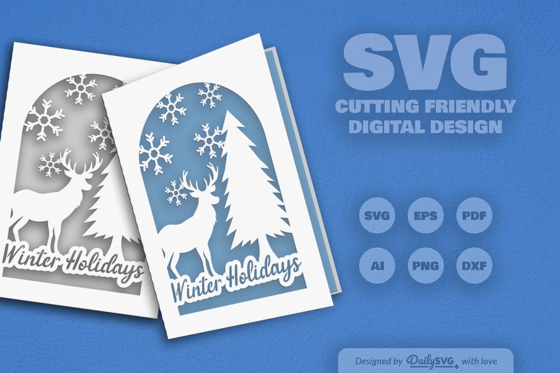 Christmas Greeting Card Clipart - Daily SVG Bundles - CraftNest - Digital Crafting and Art