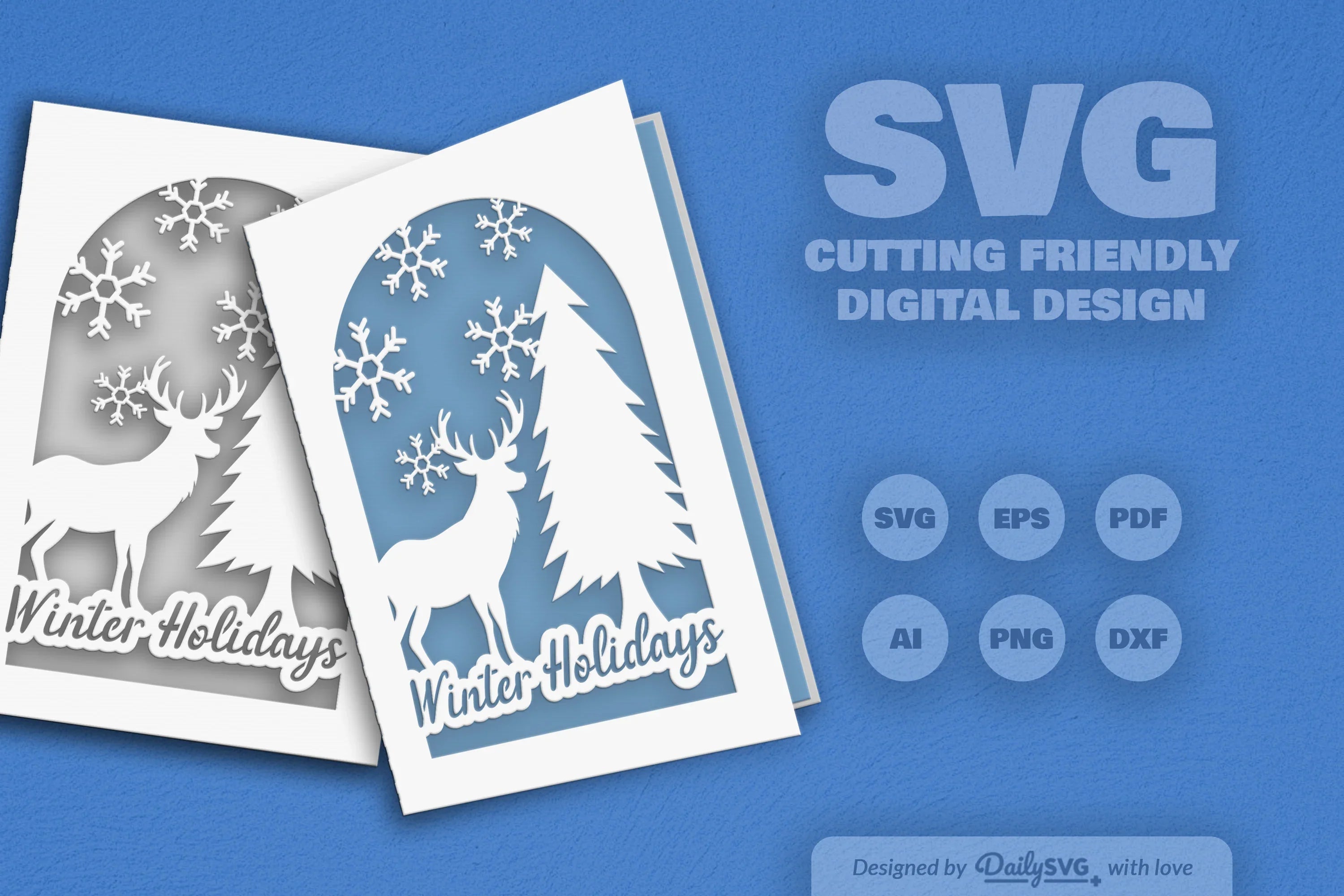 Christmas Greeting Card Clipart - Daily SVG Bundles - CraftNest - Digital Crafting and Art