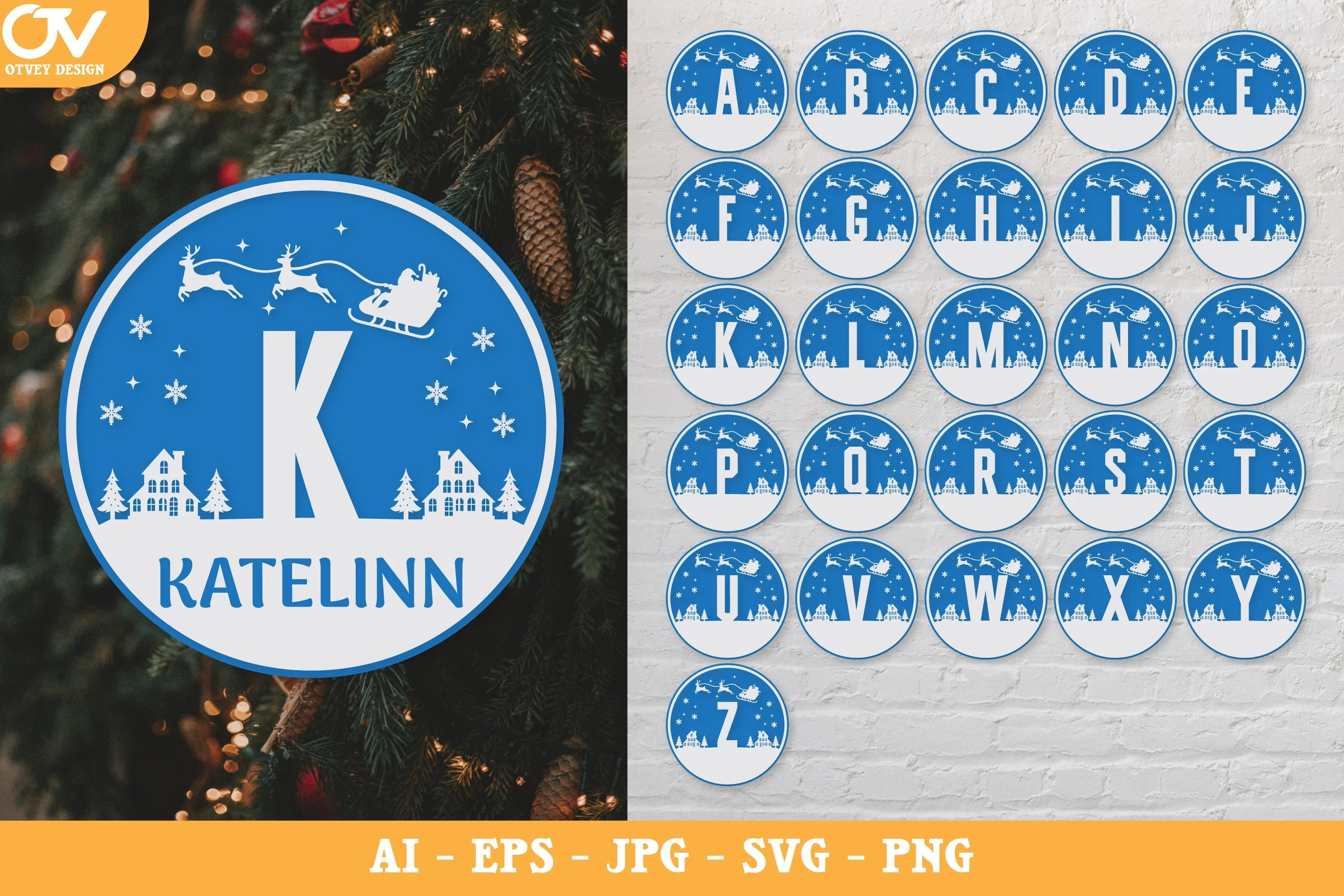 Christmas Half Round Alphabet Decal SVG Bundle 2 - CraftNest - Digital Crafting and Art