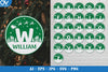 Christmas Half Round Alphabet Decal SVG Bundle