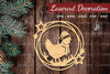 Christmas Hen Laser Cut Round Clipart Bundle