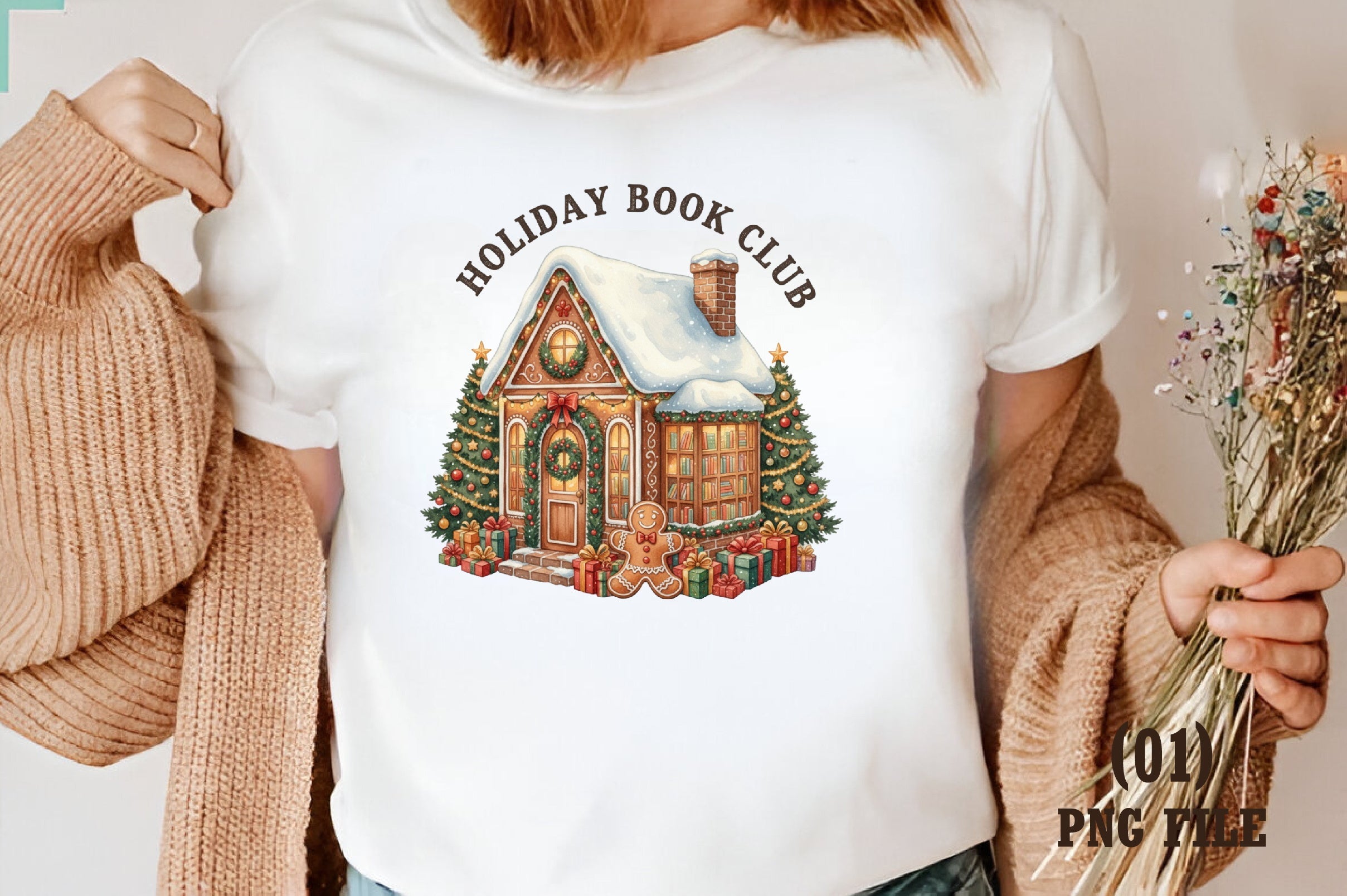 Christmas Holiday Book Club Clipart Bundle