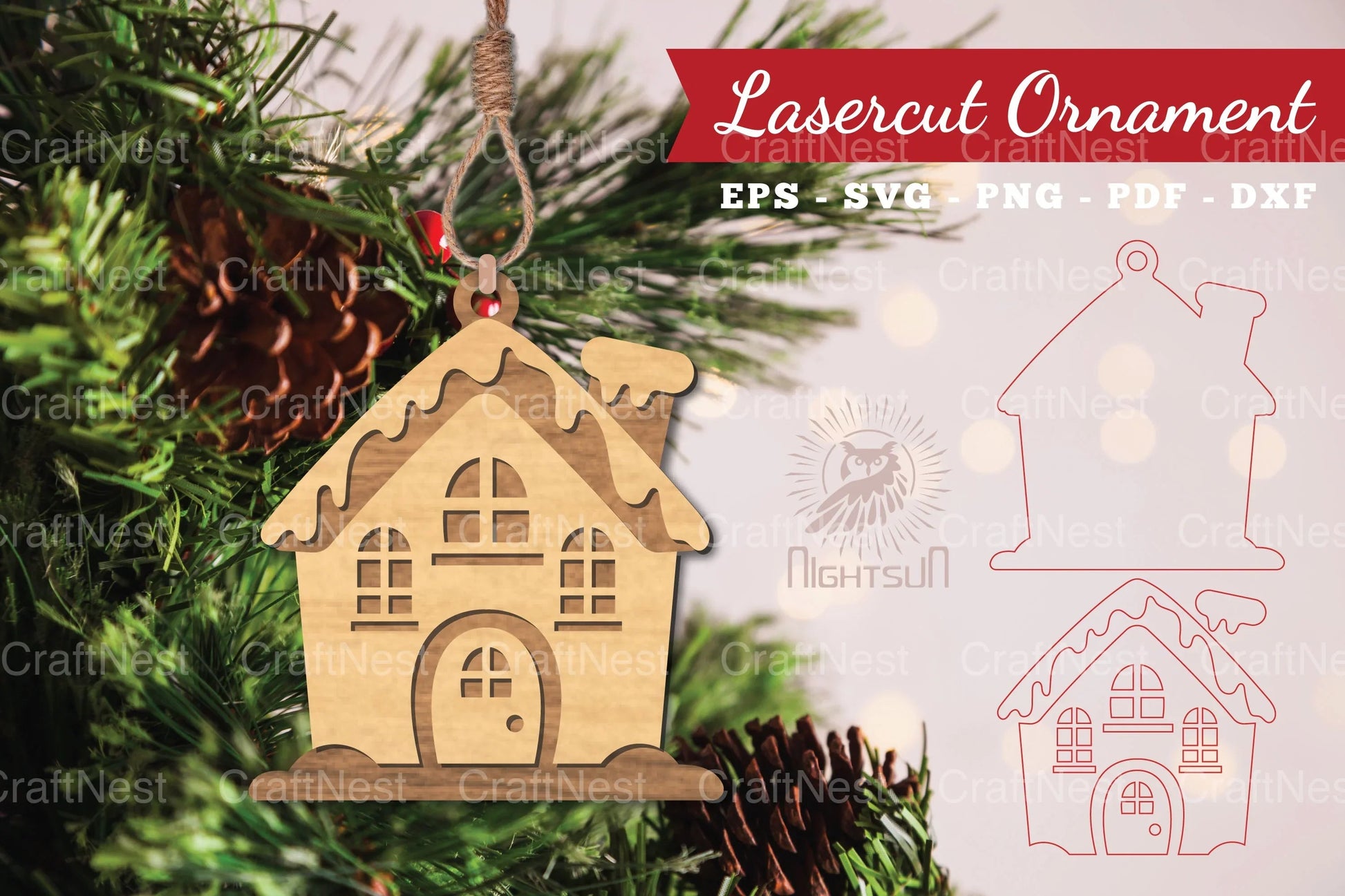 Christmas Home Laser Cut Ornament Clipart Bundle - CraftNest - Digital Crafting and Art