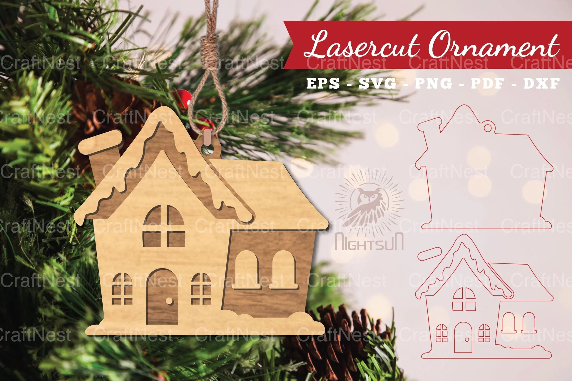 Christmas Home Laser Cut Ornament Clipart Bundle - CraftNest - Digital Crafting and Art