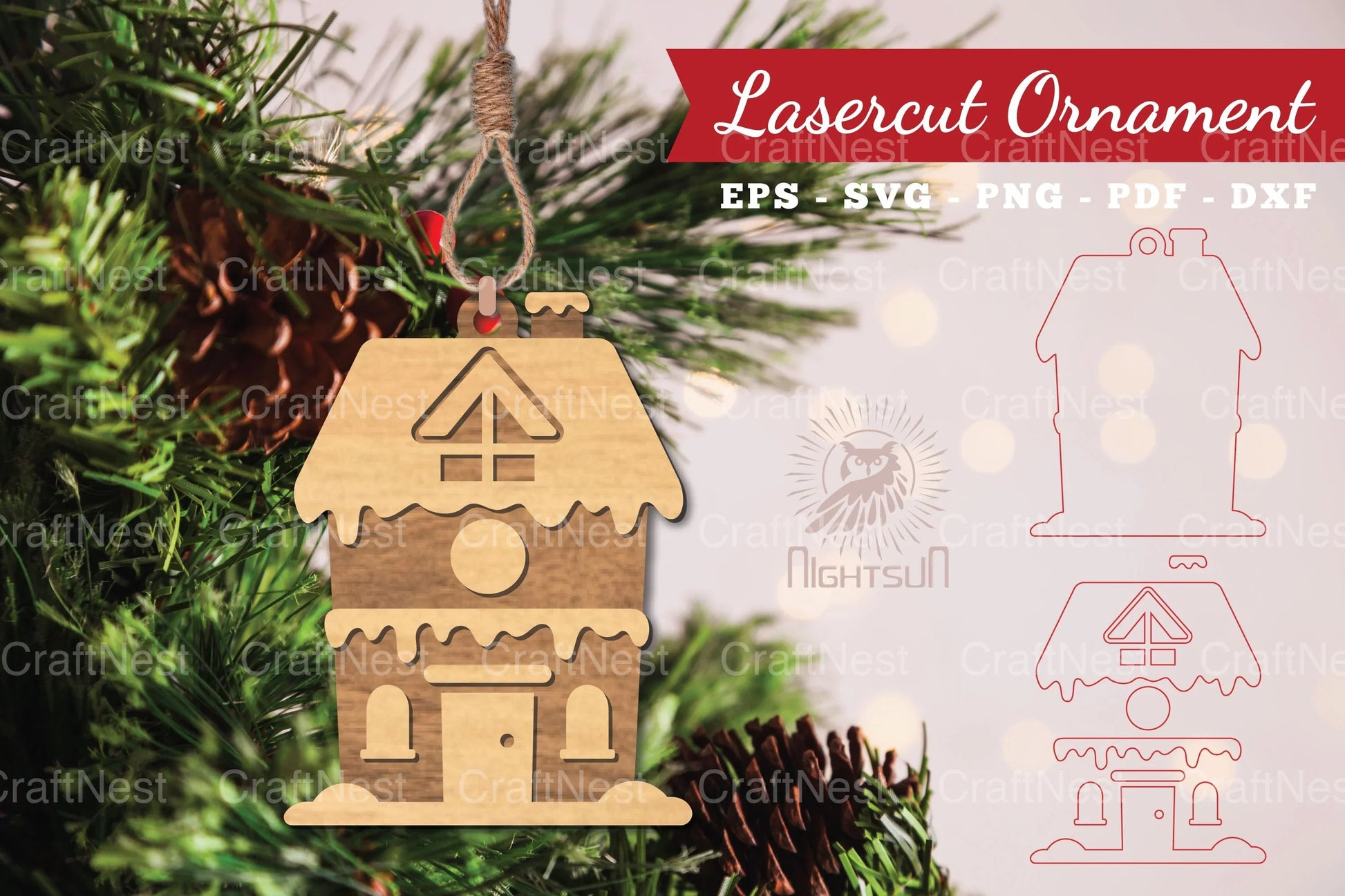 Christmas Home Laser Cut Ornament Clipart Bundle - CraftNest - Digital Crafting and Art