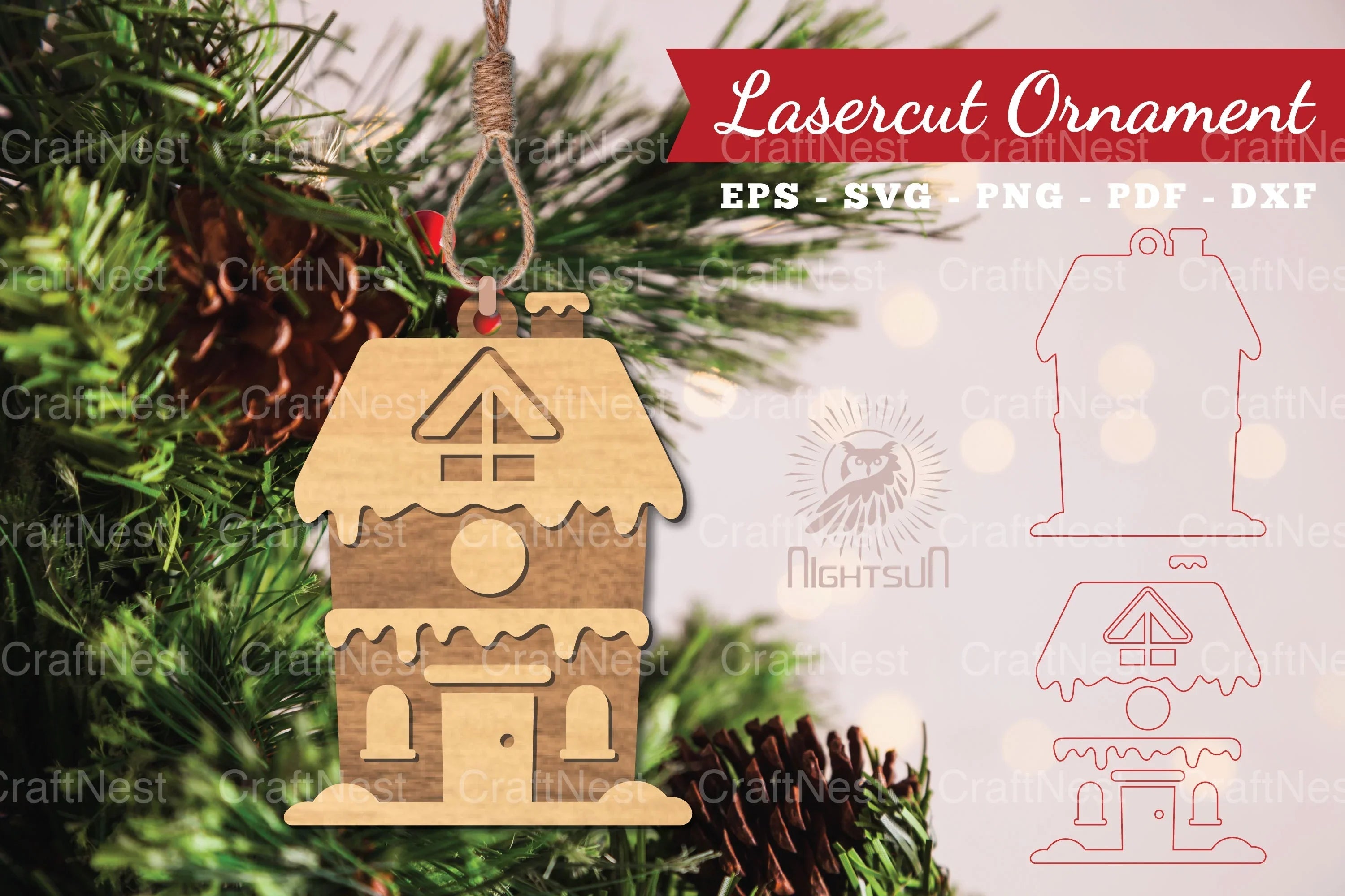 Christmas Home Laser Cut Ornament Clipart Bundle - CraftNest - Digital Crafting and Art