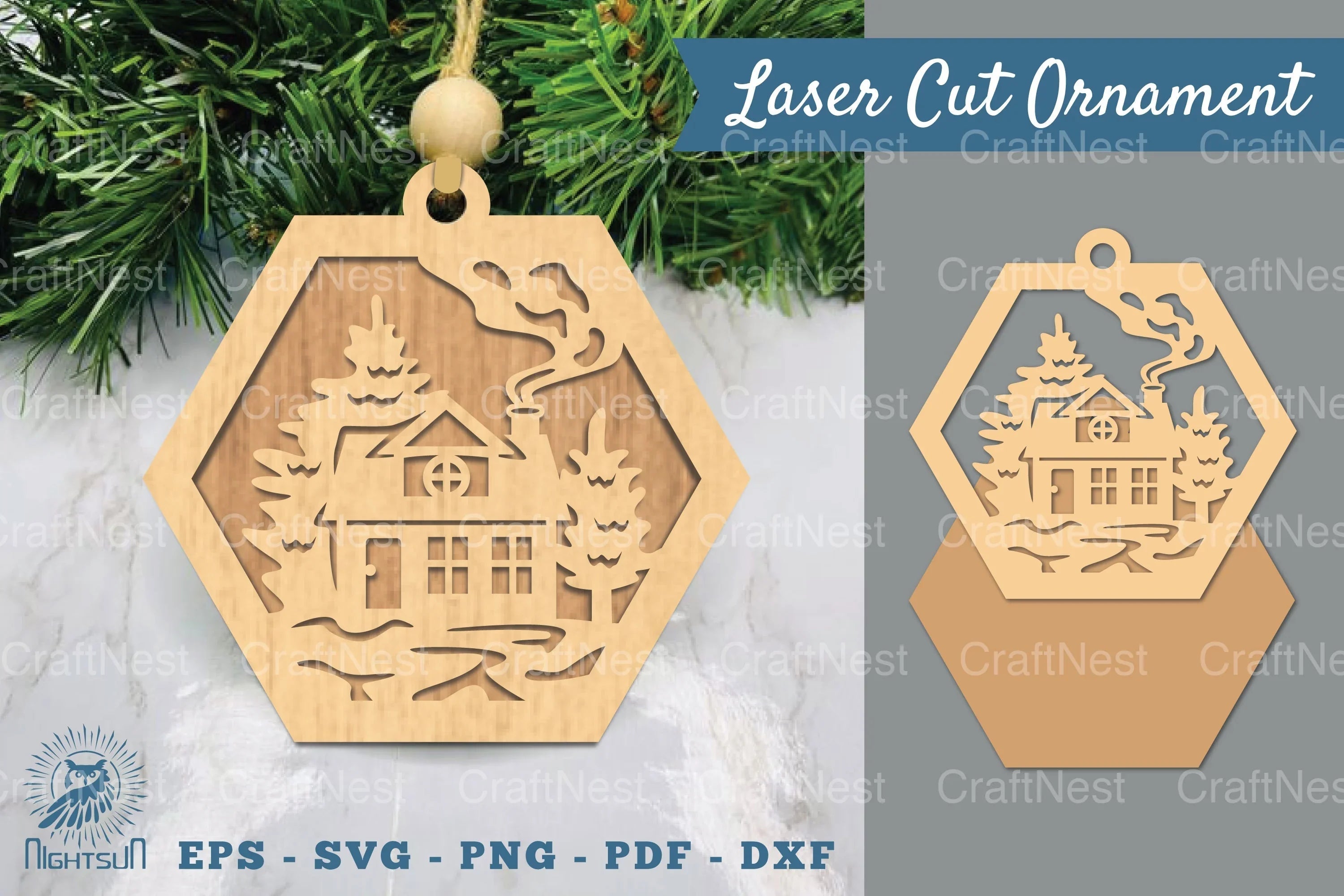Christmas Home Laser Cut Ornament Clipart Bundle - CraftNest - Digital Crafting and Art