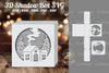 Christmas House 3D Papercut Shadow Box Clipart Bundle