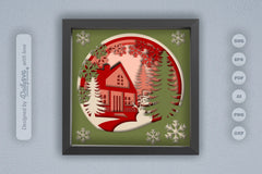 Christmas House Papercut SVG Bundle - CraftNest - Digital Crafting and Art