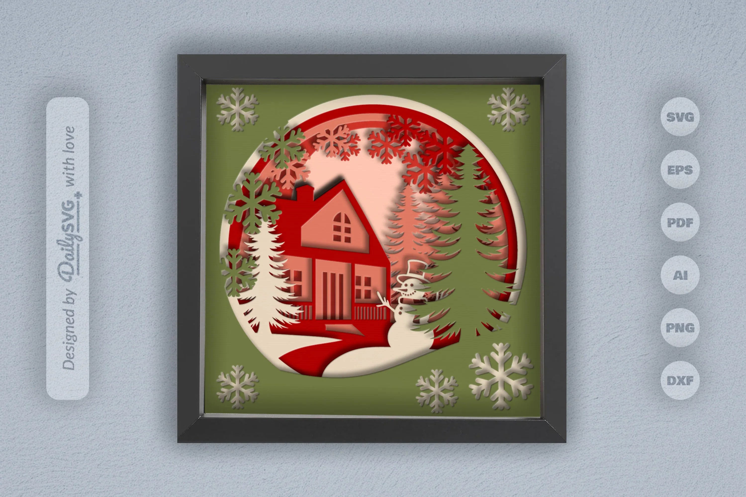Christmas House Papercut SVG Bundle - CraftNest - Digital Crafting and Art